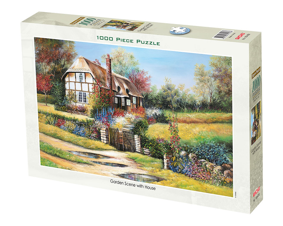 Garden Scene With House